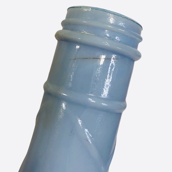 Vintage Jeanette Blue Milk Glass Salt & Pepper Shakers - Picture 3 of 9